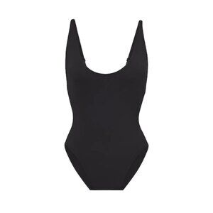 SKIMS Black Recycled Swim Scoop Neck Onepiece (NWT)